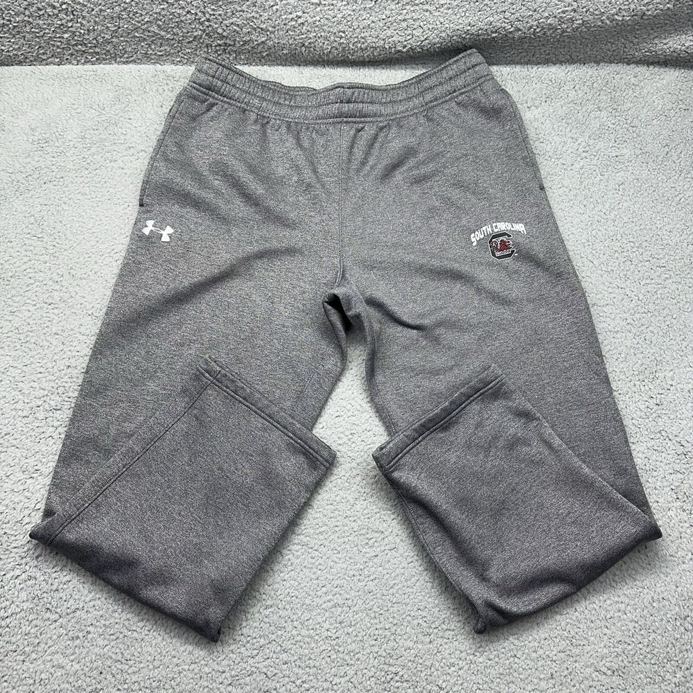 Under Armour Mens XL UM0443 Gray USC Carolina Gamecocks Straight Leg Sweatpants